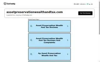 Asset Preservation Wealth & Tax, Financial Advisors of Lake Oswego website