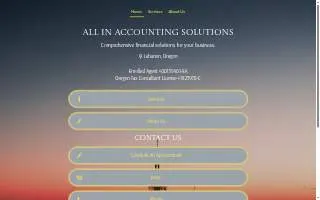 All In Accounting Solutions, LLC website