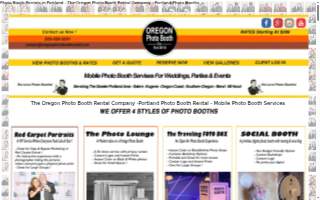 The Oregon Photo Booth Rental Company website