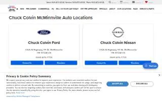 Chuck Colvin Ford Nissan website