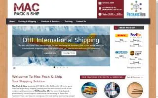 Mac Pack & Ship website