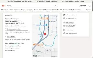 Walgreens Pharmacy of McMinnville website