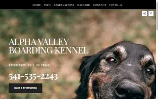 Alpha Valley Boarding Kennel website