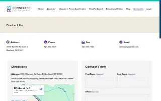 Connected Physical Therapy website