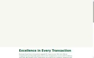 Peninsula Truck Lines, Inc. website