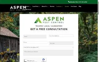 Aspen Pest Control Vancouver website