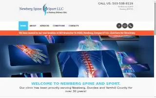 Newberg Spine and Sport LLC website