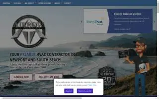 Airrow Heating & Sheet Metal website