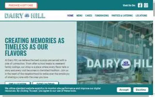 Dairy Hill Ice Cream of Oak Grove website