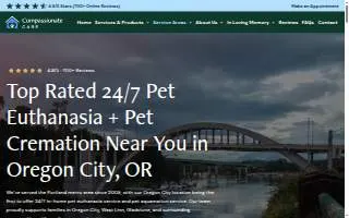 Compassionate Care Oregon City: Home Pet Euthanasia & Pet Cremation website