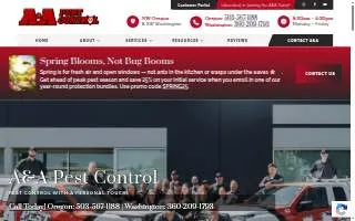 A&A Pest Control website