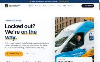 ABC Lock & Safe website