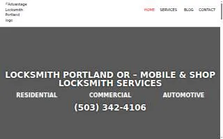 Advantage Locksmith Portland website