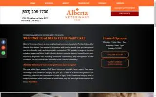 Alberta Veterinary Care website