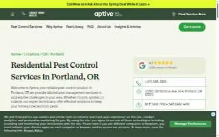Aptive Pest Control of Portland website