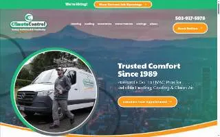 Climate Control of Portland website