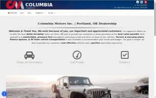Columbia Motors Inc. website