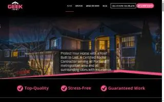 Geek Roofing website