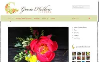 Goose Hollow Flowers website
