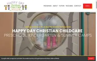 Happy Day Christian Child Care website