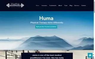 Huma Physical Therapy website