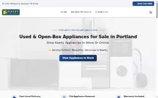 Kaady Appliances website