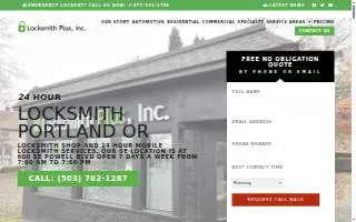 Locksmith Plus, Inc. website