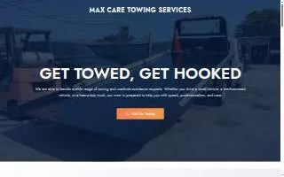 Max Care Towing Services website