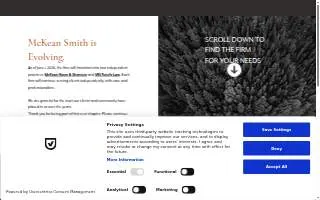 McKean Smith LLC website