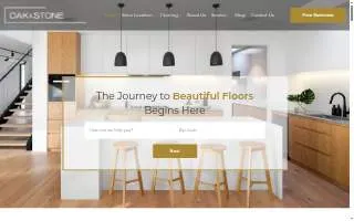 Oak & Stone Flooring Store website