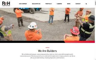 R&H Construction website