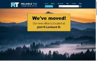 Reliable Tax of Portland website