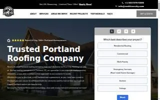 River City Roofing Portland website