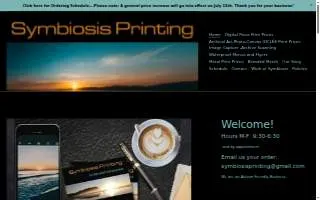 Symbiosis Printing website