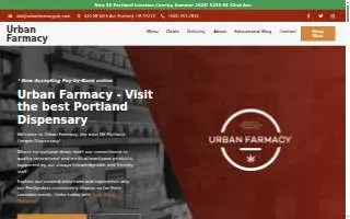 Urban Farmacy Dispensary website