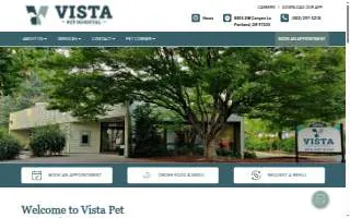 Vista Pet Hospital website
