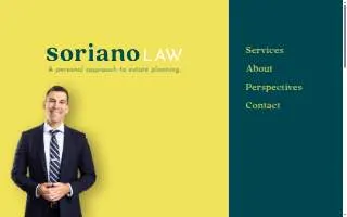 Soriano Law, LLC website