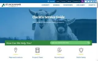 Clackamas County Health Center website