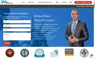 The Musil Law Firm website
