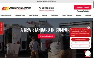 Comfort Flow Heating website