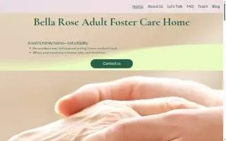 Bella Rose Senior Care Home website