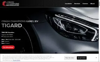 Crash Champions LUXE | EV Certified Repair Tigard website