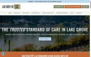 Lake Grove ENT of Tualatin website