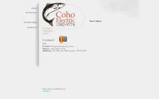 Coho Electric website