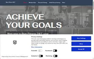 Burn Fitness 24/7 of Woodburn website