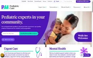 PM Pediatric Urgent Care of Abington website