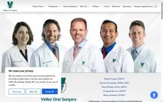 Valley Oral Surgery website
