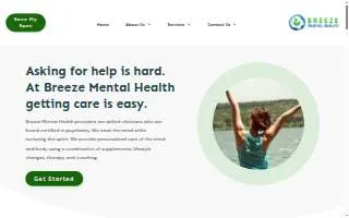 Breeze Mental Health website