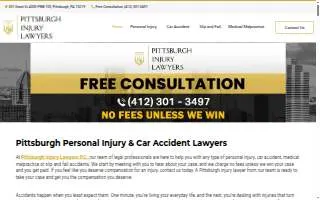 Pittsburgh Injury Lawyers P.C. of Baldwin website