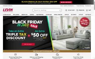Levin Mattress Mt. Lebanon website